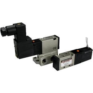 NVZ3000, 5 Port Solenoid Valve, Base Mount &amp; Body Ported, N. American