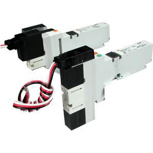 VQ1*1*, 1000 Series, 5 Port Solenoid Valve, Non Plug-in, Base Mounted