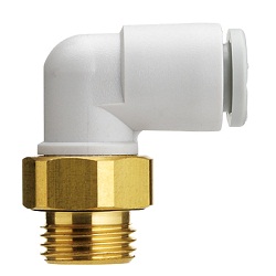Male Elbow Push to Connect Fittings with NBR Gasket Seal - KQ2 Series