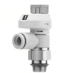 Flow Controls - Universal Elbow Push to Connect, with Indicator, Polybutylene & Nickel Plated Brass, AS-FS Series