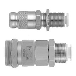 Coupler - S Coupler, Bulkhead with One-Touch Fitting, KK Series