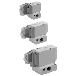 Solenoid Valve - 3-Port, Pilot Operated, Poppet Type, Base Mounted, Single, VP300/VP500/VP700 Series