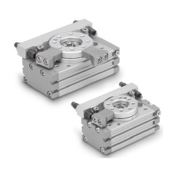 Rotary Table - External Shock Absorber, Rack & Pinion Type, MSQ Series