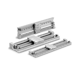 Rodless Cylinder - Magnetically Coupled, Low Profile Guide Type, CY1F Series