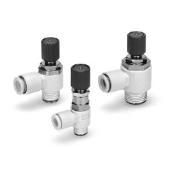Flow Controls - Universal Elbow Push to Connect, with Pressure Release Valve, Push-Lock, AS-FE Series