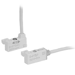 Cylinder Switches - Solid State type, Water Resistant, 2 Color Indication, Rail Mounting, D-F7BA(V) Series